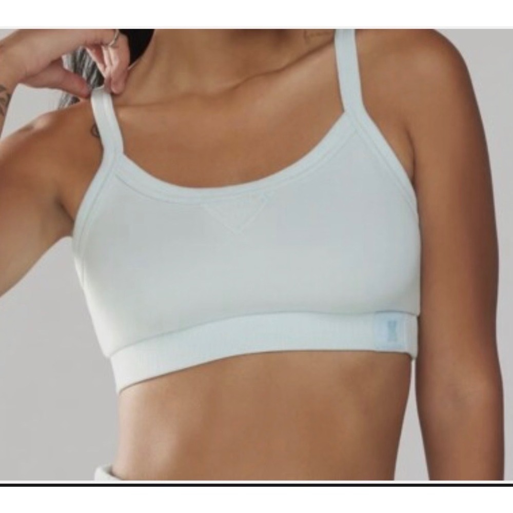 XXSentials Women's XS Light Blue Fleece Bralette Sports Bra Cotton Blend